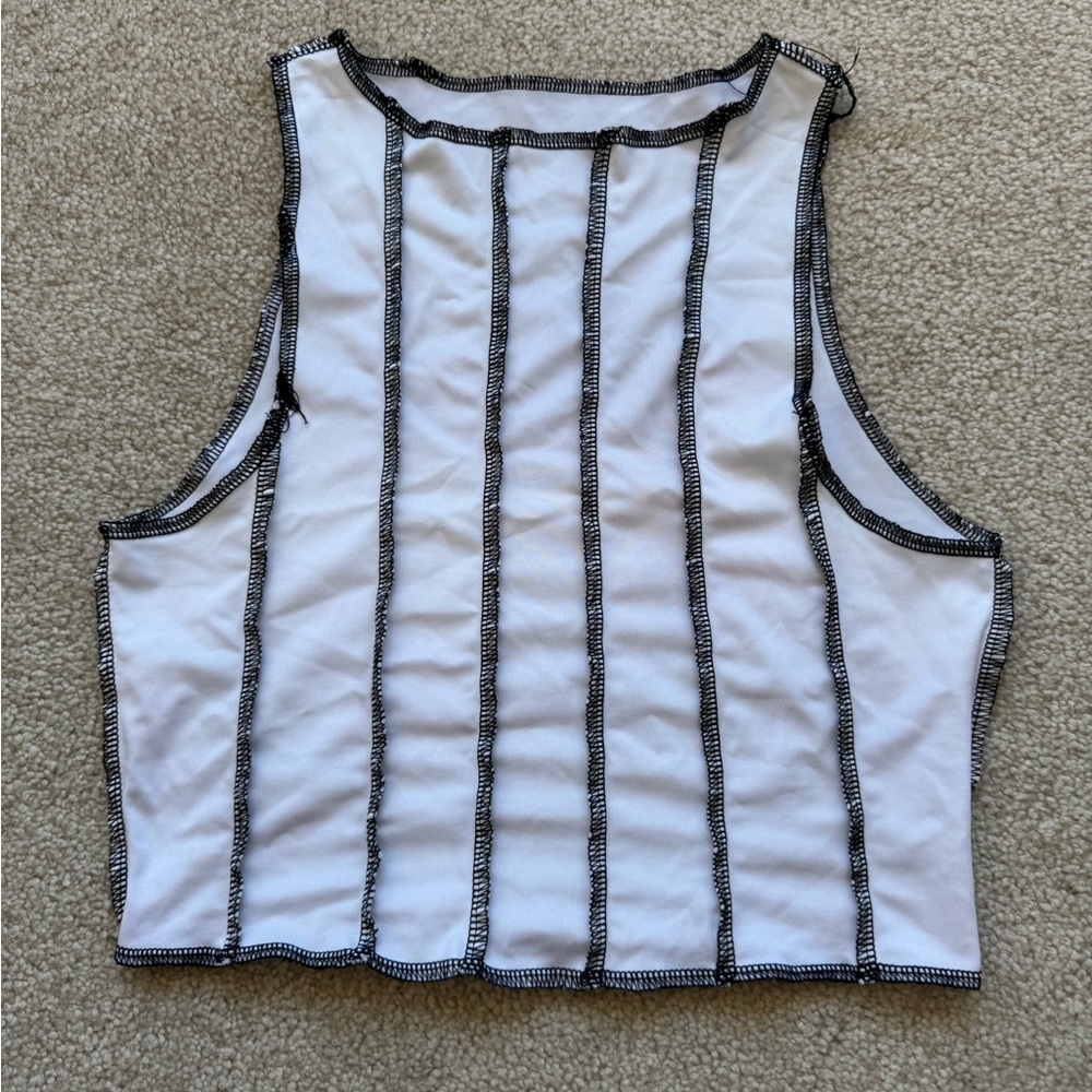 White crop top